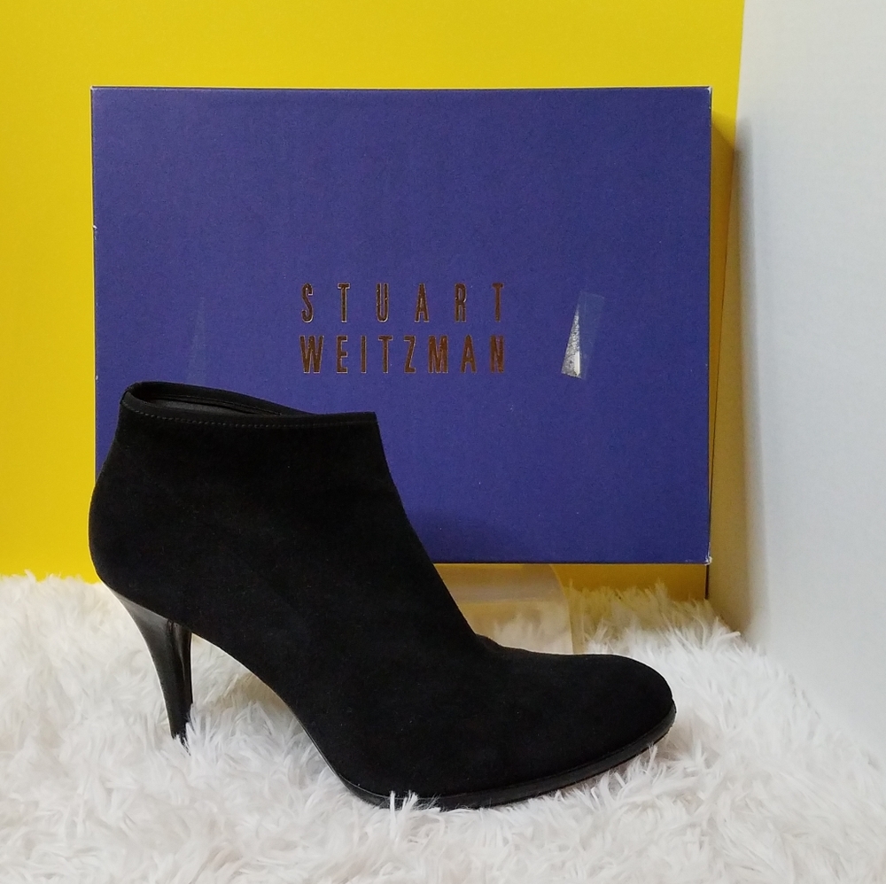 Stuart Weitzman Anklesock Black Suede Boots